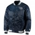 Куртка Tennessee Titans Starter Locker Room Satin Varsity Full-Snap - Navy