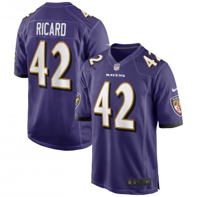 Игровая джерси Patrick Ricard Baltimore Ravens Nike - Purple