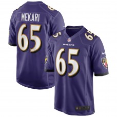 Игровая джерси Patrick Mekari Baltimore Ravens Nike - Purple