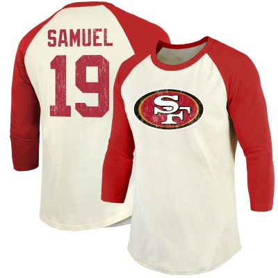 Футболка с рукавом 3/4 Deebo Samuel San Francisco 49ers Vintage - Cream/Scarlet