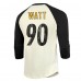 Футболка с рукавом 3/4 T.J. Watt Pittsburgh Steelers Vintage - Cream/Black