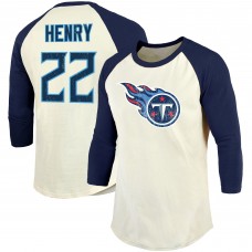 Футболка с рукавом 3/4 Derrick Henry Tennessee Titans Vintage - Cream/Navy