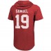 Футболка с капюшоном Deebo Samuel San Francisco 49ers Majestic Threads Player Name & Number Tri-Blend Slim Fit - Scarlet