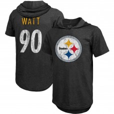 Футболка с капюшоном T.J. Watt Pittsburgh Steelers - Black