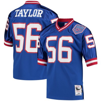 Джерси New York Giants 1990 Lawrence Taylor Mitchell & Ness Royal Authentic Throwback Retired Player
