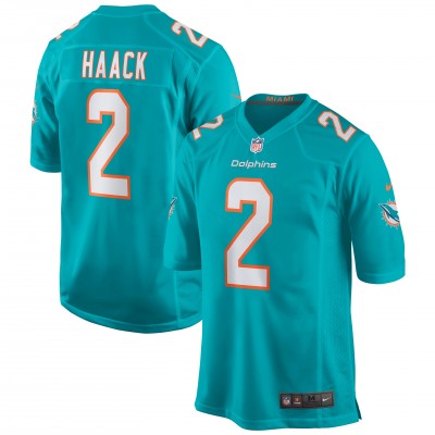 Игровая джерси Matt Haack Miami Dolphins Nike Game - Aqua