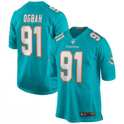 Игровая джерси Emmanuel Ogbah Miami Dolphins Nike Game - Aqua