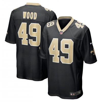 Игровая джерси Zach Wood New Orleans Saints Nike - Black