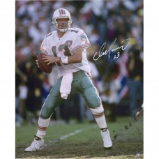 Autographed Miami Dolphins Dan Marino Fanatics Authentic 16 x 20 Vertical Passing Action Photograph