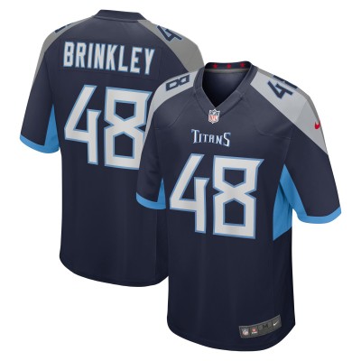 Игровая джерси Beau Brinkley Tennessee Titans Nike Game - Navy