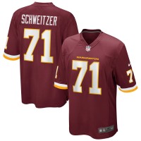 Игровая джерси Wes Schweitzer Washington Football Team Nike Game Player - Burgundy