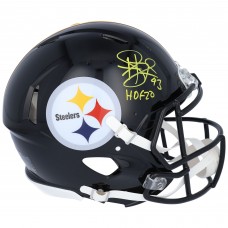 Autographed Pittsburgh Steelers Troy Polamalu Fanatics Authentic Riddell Speed Authentic Helmet with HOF 20 Inscription
