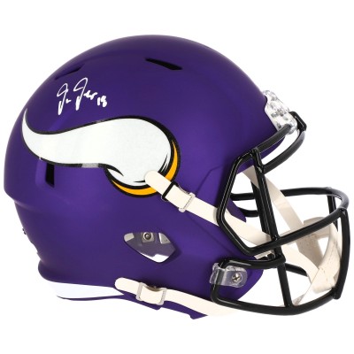 Autographed Minnesota Vikings Justin Jefferson Fanatics Authentic Riddell Speed Replica Helmet