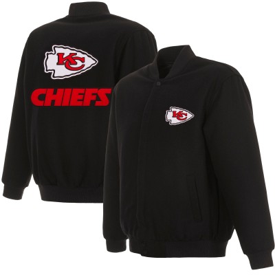 Kansas City Chiefs JH Design Reversible Full-Snap Jacket - Black - оригинальная атрибутика Канзас-Сити Чифс