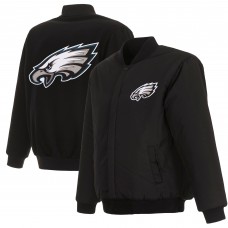 Двусторонняя куртка Philadelphia Eagles JH Design Reversible Full-Snap- Black