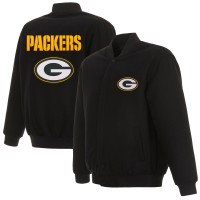 Куртка на кнопках Green Bay Packers JH Design Black Reversible