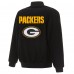 Куртка на кнопках Green Bay Packers JH Design Black Reversible