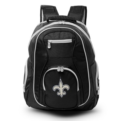 New Orleans Saints MOJO Black/Gray Premium Color Trim Backpack