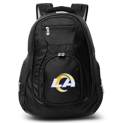 Los Angeles Rams MOJO Black Premium Laptop Backpack