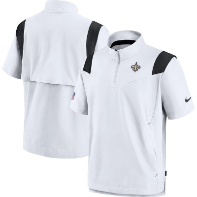 Ветровка тренерская с коротким рукавом New Orleans Saints Nike Sideline Coaches - White