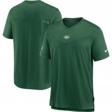Футболка с V-образным вырезом New York Jets Nike Sideline Coaches Performance - Green