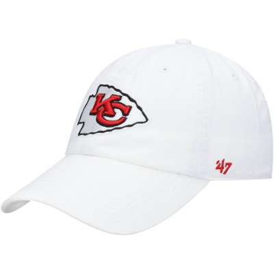 Бейсболка Kansas City Chiefs 47 White Logo Clean Up