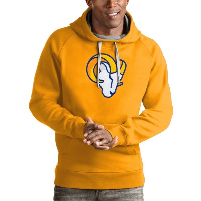 Los Angeles Rams Antigua Victory Pullover Hoodie - Gold - оригинальная атрибутика Лос-Анджелес Рэмс