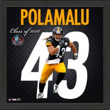 Pittsburgh Steelers Troy Polamalu Highland Mint 2020 Pro Football Hall of Fame 13 x 13 Impact Jersey Framed Photo