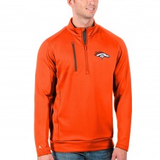 Кофта с короткой молнией Denver Broncos Antigua Generation - Orange/Charcoal