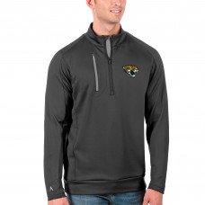 Кофта на короткой молнии Jacksonville Jaguars Antigua Generation- Charcoal/Silver