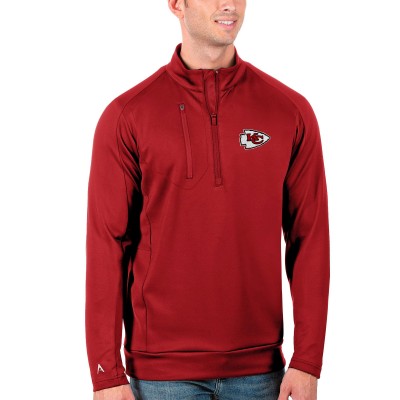 Kansas City Chiefs Antigua Generation Quarter-Zip Pullover Jacket - Red - оригинальная атрибутика Канзас-Сити Чифс
