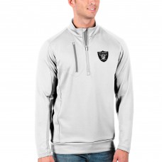 Кофта на короткой молнии Las Vegas Raiders Antigua Generation - White/Silver