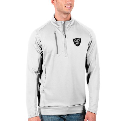 Кофта на короткой молнии Las Vegas Raiders Antigua Generation - White/Silver