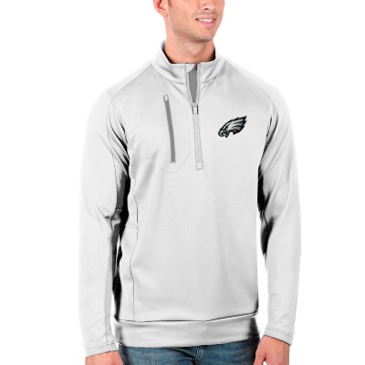 Кофта с короткой молнией Philadelphia Eagles Antigua Generation - White/Silver
