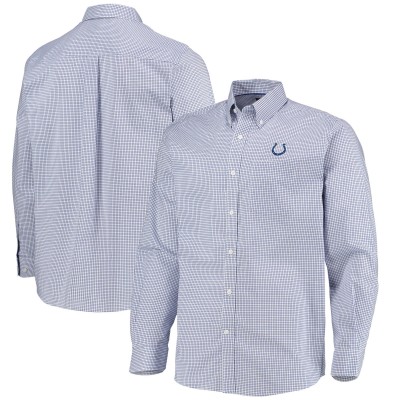 Рубашка Indianapolis Colts Cutter & Buck Tattersall Woven - Blue