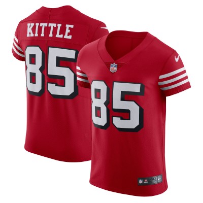 San Francisco 49ers George Kittle Nike Scarlet Alternate Vapor Elite Jersey