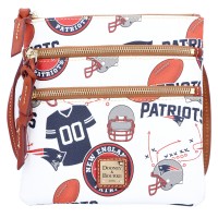 WoNew England Patriots Dooney & Bourke Triple-Zip Crossbody Bag