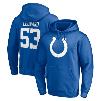 Толстовка Shaquille Leonard Indianapolis Colts Player Icon Name & Number Fitted - Royal