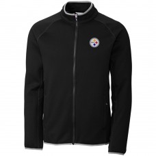 Куртка на молнии Pittsburgh Steelers Cutter & Buck Discovery Windblock - Black