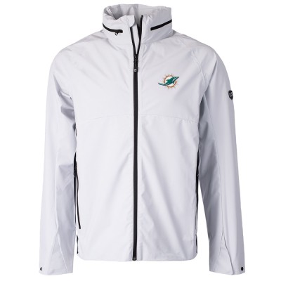 Miami Dolphins Cutter & Buck White Vapor Full-Zip Jacket