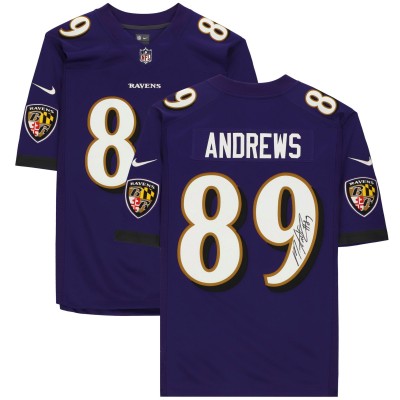 Игровая джерси Autographed Baltimore Ravens Mark Andrews Fanatics Authentic Nike Purple Limited