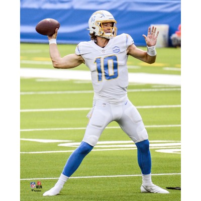 Unsigned Los Angeles Chargers Justin Herbert Fanatics Authentic Throwing Photograph
