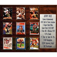 San Francisco 49ers Jerry Rice 15 x 18 Plaque