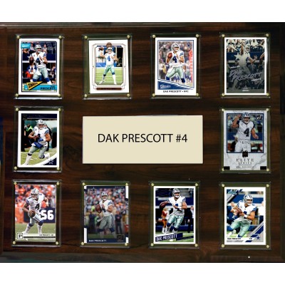 Dallas Cowboys Dak Prescott 15 x 18 Plaque