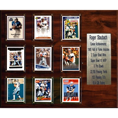 Dallas Cowboys Roger Staubach 15 x 18 Plaque
