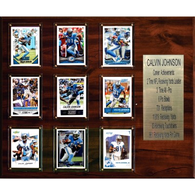 Detroit Lions Calvin Johnson 15 x 18 Plaque