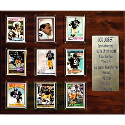 Pittsburgh Steelers Jack Lambert 15 x 18 Plaque