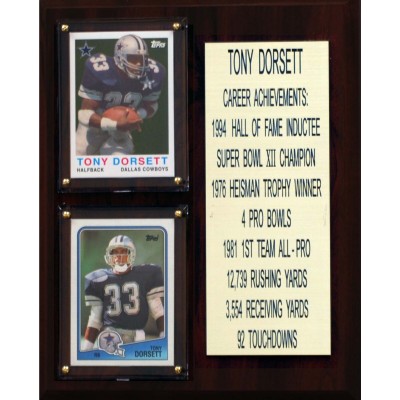 Dallas Cowboys Tony Dorsett 8 x 10 Plaque