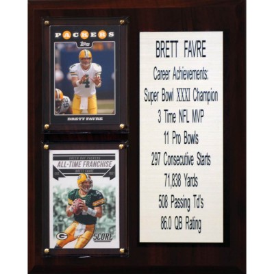 Green Bay Packers Brett Favre 8 x 10 Plaque