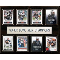 New England Patriots Super Bowl XLIX Champions 12 x 15 Team Plaque